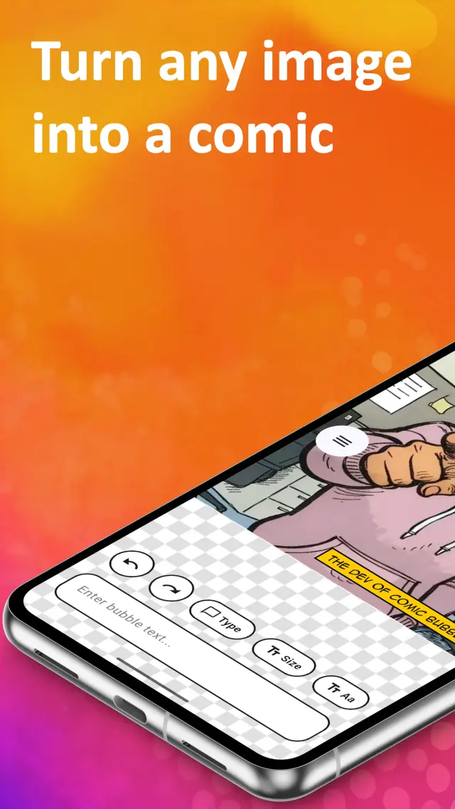 Speech bubble editor with customizable text and bubble shape options