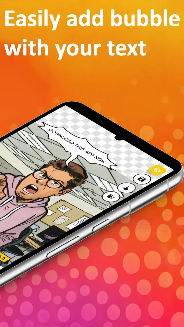 Shout bubble creator showing dramatic effect bubble with impact font