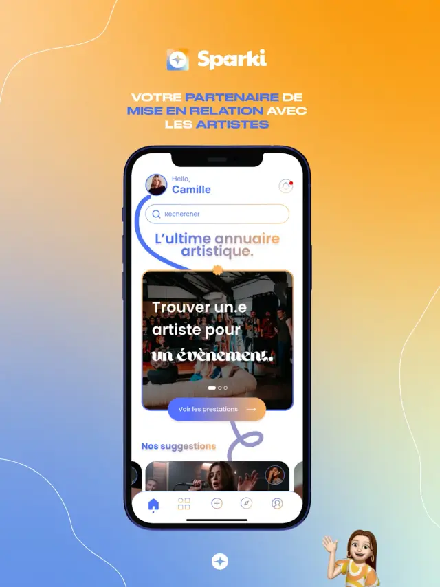 Instagram-style feed showcasing artwork posts with artist information and engagement options
